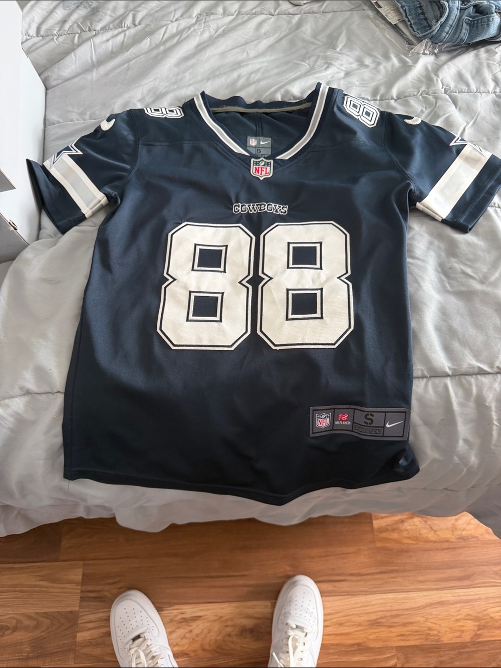 Ceedee Lamb Nike Navy and White Youth Cowboys #88 Football Jersey